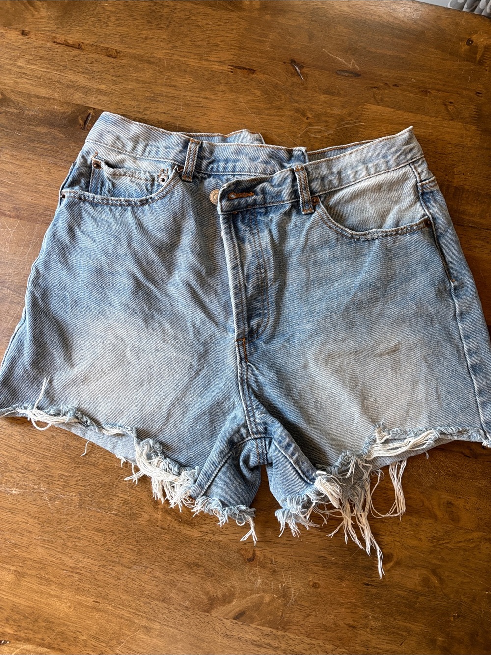 Signature 8 High-Rise Light Blue Denim Cutoff Shorts - Women